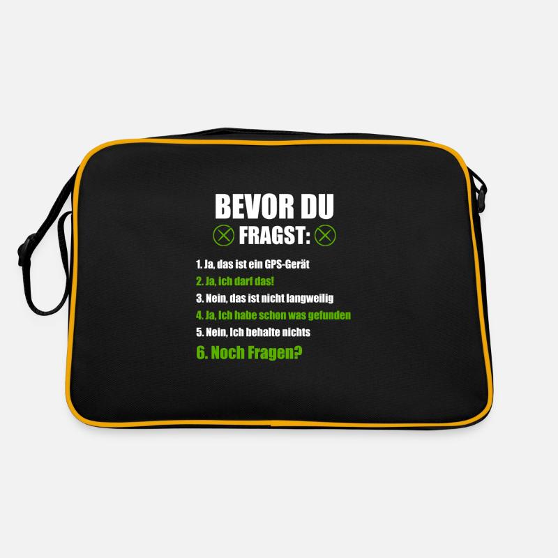 Geocaching Geocacher GPS Geschenk Retro Tasche