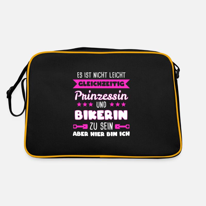 Motorrad Motorradfahrer Bikerin Mädchen Geschenk Retro Tasche
