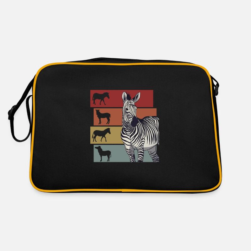 Zebra Zebras Steppenzebra Geschenk Retro Tasche