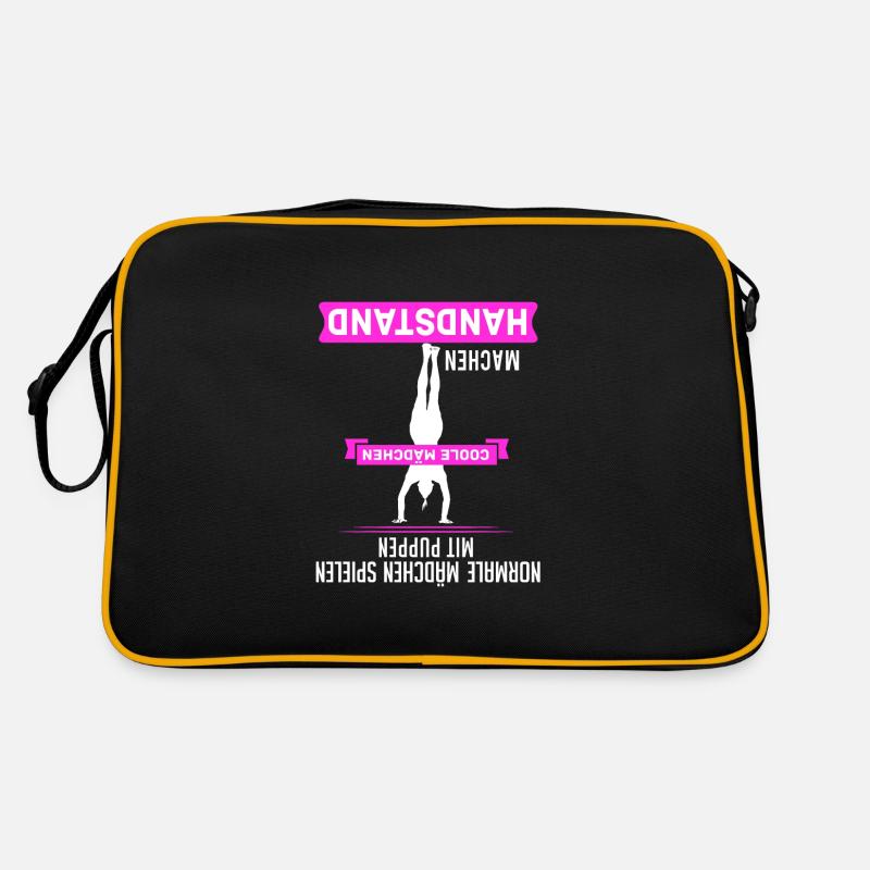 Handstand Turner Turnen Geschenk Retro Tasche