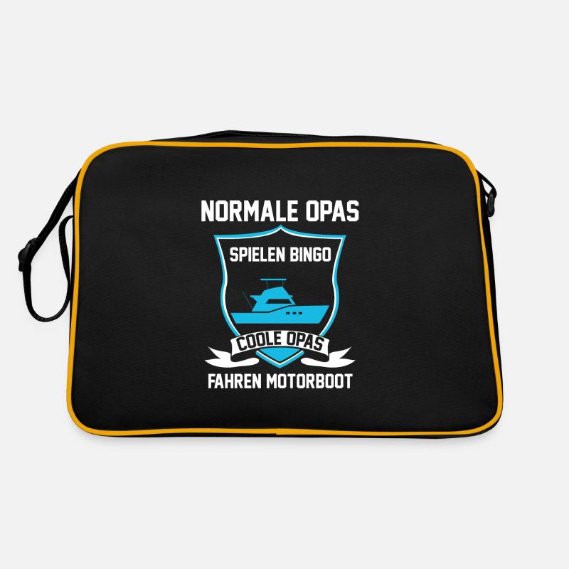 Motorboot Opa Boot Boote Geschenk Retro Tasche