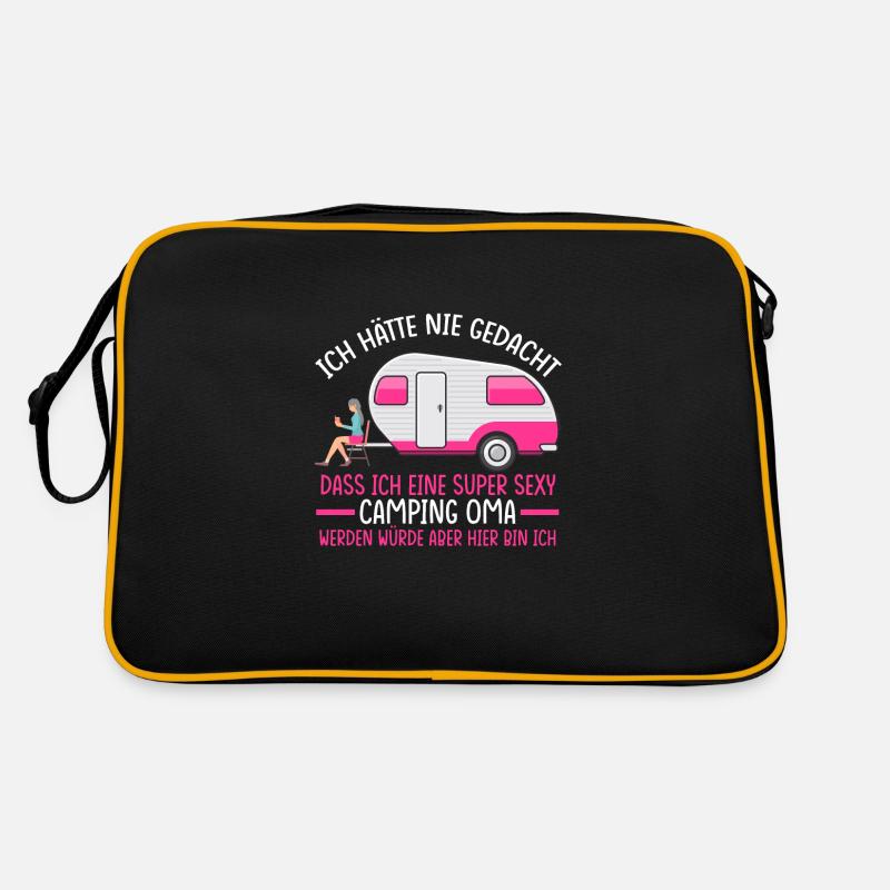 Camping Oma Wohnmobil Camper Geschenk Retro Tasche