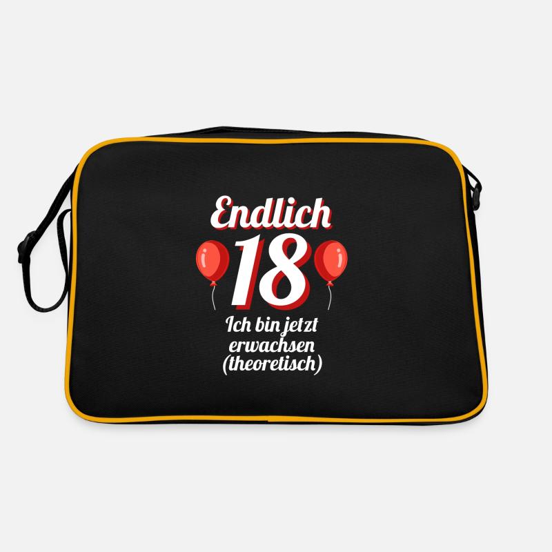 Endlich 18 18.Geburtstag 18.Jahre Geschenk Retro Tasche