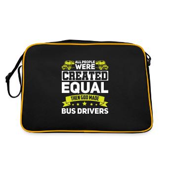 Bus Driver Bus Driver School Bus Driver Gift - Retro Bag - black/gold - Back
