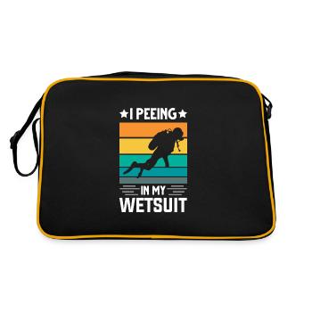 Diver Diving Gift - Retro Bag - black/gold - Back