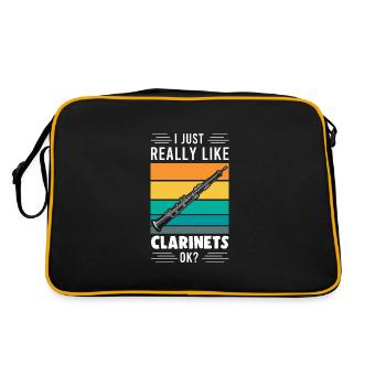 Clarinette Clarinette Clarinette Cadeau joueur - Sac Retro - noir/or - Dos