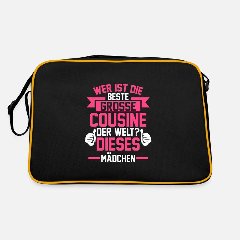 Große Cousine Cousine Cousinen Geschenk Retro Tasche