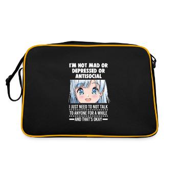 Anime Anime Fan Japanese Gift - Retro Bag - black/gold - Back