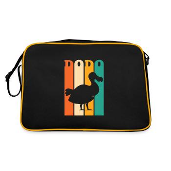 Dodo Dodo Tierfreund Geschenk - Retro Tasche - Schwarz/Gold - Hinten