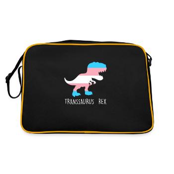Transgender Dinosaur Transgender Trans Gift - Retro Bag - black/gold - Back