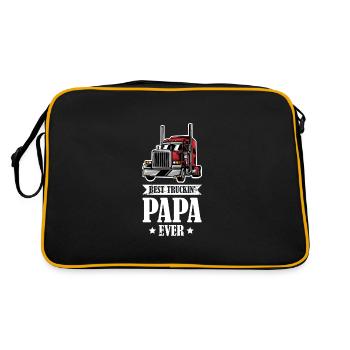 Camion papa camion camion camion cadeau - Sac Retro - noir/or - Dos