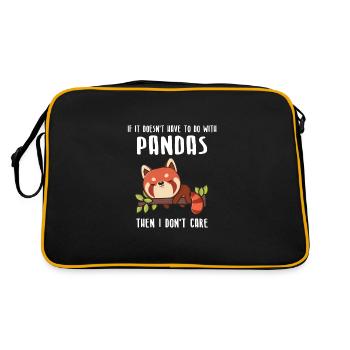 Panda Panda panda rouge cadeau de panda - Sac Retro - noir/or - Dos