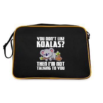 Koala Koalas Koala Bear Gift - Retro Bag - black/gold - Back