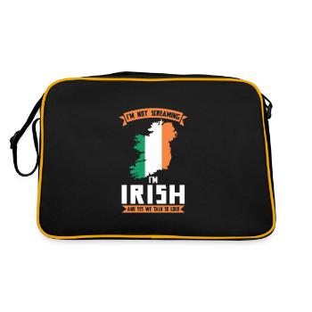 Irish Ireland Irish Gift - Retro Bag - black/gold - Back