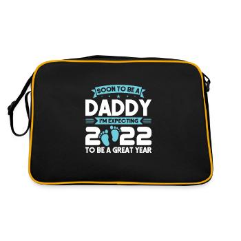 Future Daddy 2022 Future Papa Bébé Cadeau - Sac Retro - noir/or - Dos
