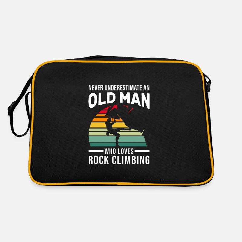 Klettern Old Man Klettern Old Man Geschenk Retro Tasche