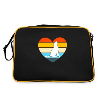 Labrador Labrador Mama Hund Geschenk - Retro Tasche - Schwarz/Gold - Hinten