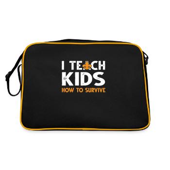 Scout Coach Scout Coach Geschenk - Retro Tasche - Schwarz/Gold - Hinten