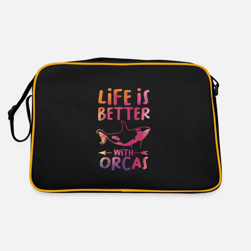 Orque Orca Cadeau - Sac Retro - noir/or