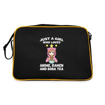 Anime Ramen Boba Thé Boba Thé cadeau - Sac Retro - noir/or - Dos
