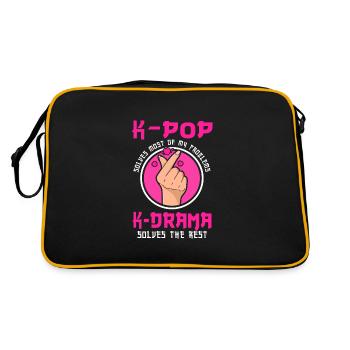K-Pop & K-Drama cadeau K-Pop - Sac Retro - noir/or - Dos