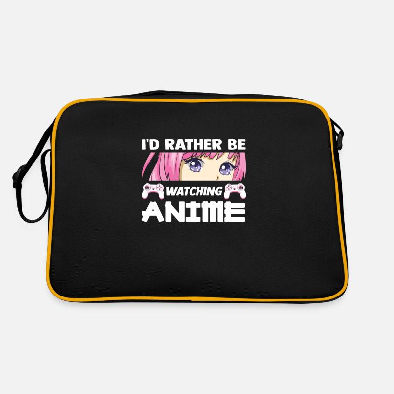 Anime Anime Geschenk - Retro Tasche - Schwarz/Gold