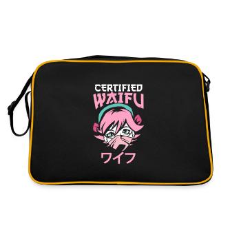 Anime Waifu Anime Gift - Retro Bag - black/gold - Back