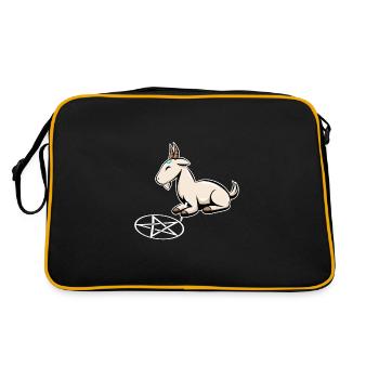 Caprin Pentagramme Goth Goat Goth Cadeau - Sac Retro - noir/or - Dos