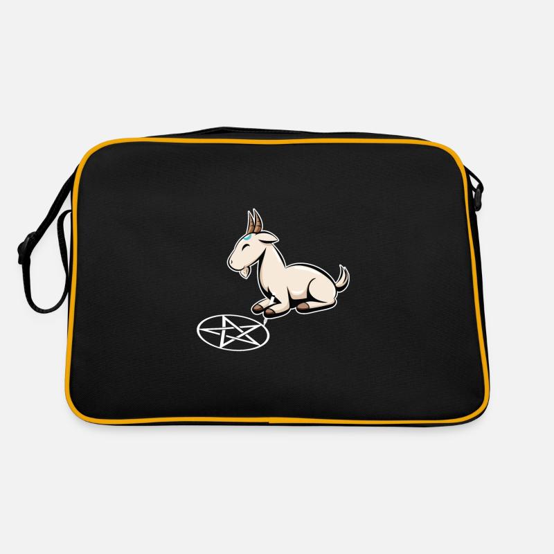 Ziege Pentagramm Goth Goat Goth Geschenk Retro Tasche