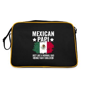 Mexikanischer Papi Dad Mexikanischer Papi Geschenk - Retro Tasche - Schwarz/Gold - Hinten