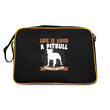 Pitbull Pitbull Cadeau - Sac Retro - noir/or - Dos