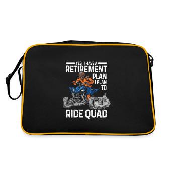 Quad Bike Tour Quad Quad Gift - Retro Bag - black/gold - Back