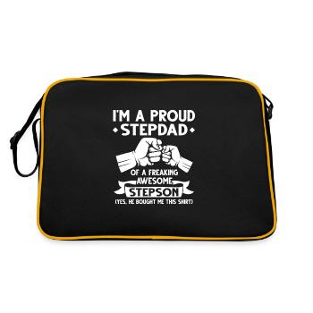 Cadeau beau-père et beau-fils beau-père - Sac Retro - noir/or - Dos