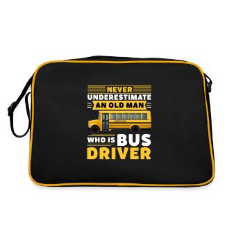 Chauffeur bus bus cadeau - Sac Retro - noir/or - Dos