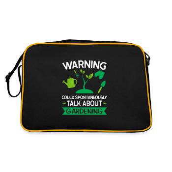 Nursery Gardener Gift - Retro Bag - black/gold - Back