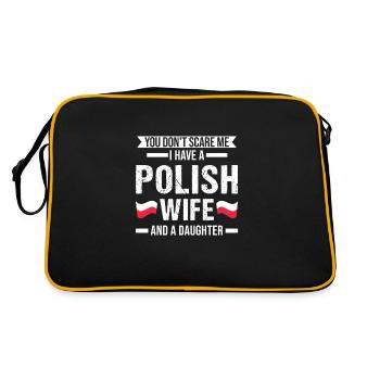 Polish Poland Polish Flag Gift - Retro Bag - black/gold - Back