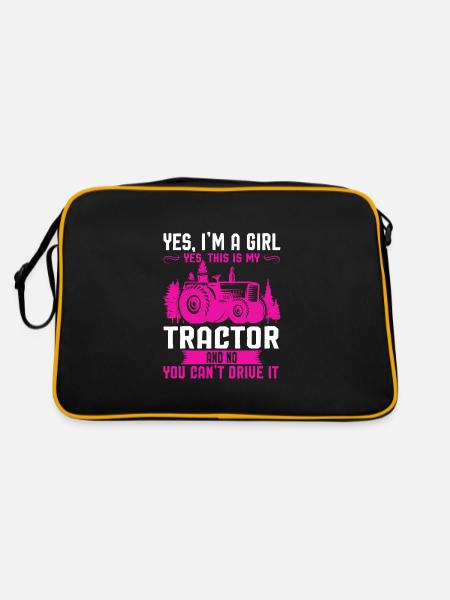 Tracteur Fille Tracteurs Farm Gift - Sac Retro - noir/or - Dos