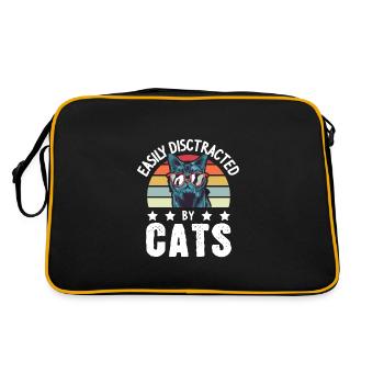 Chat Propriétaire de chat Chats Cadeau - Sac Retro - noir/or - Dos
