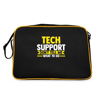Technical Support Geek IT Gift - Retro Bag - black/gold - Back