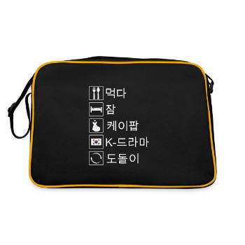 K-Pop Drame K-Pop Cadeau coréen - Sac Retro - noir/or - Dos