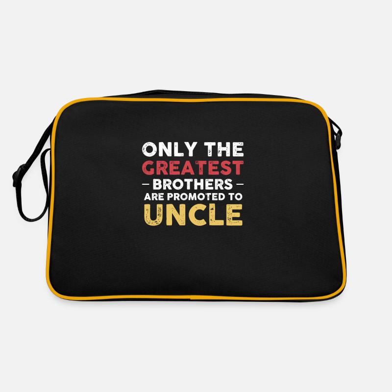 Onkel Onkel Geschenk - Retro Tasche - Schwarz/Gold