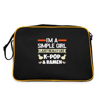 K-Pop-K-Pop Merch K-Pop Produits Cadeau - Sac Retro - noir/or - Dos