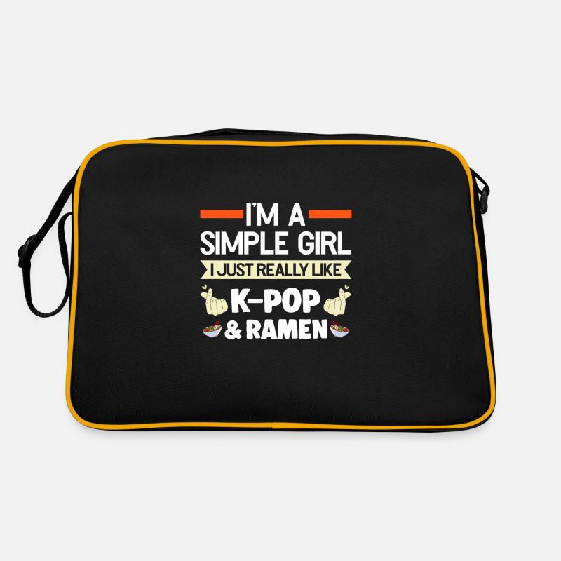 K-Pop-K-Pop-Merch K-Pop-Waren Geschenk - Retro Tasche - Schwarz/Gold