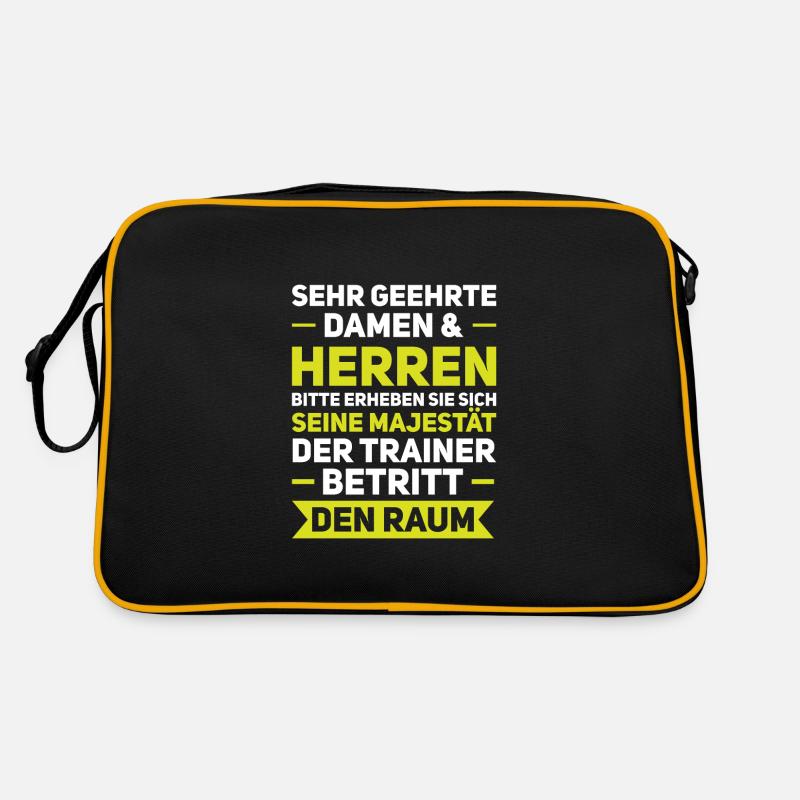 Trainer Fußball Co-Trainer Geschenk Retro Tasche