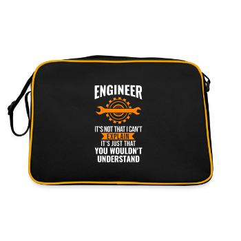 Engineer Engineers Engine Gift - Sac Retro - noir/or - Dos