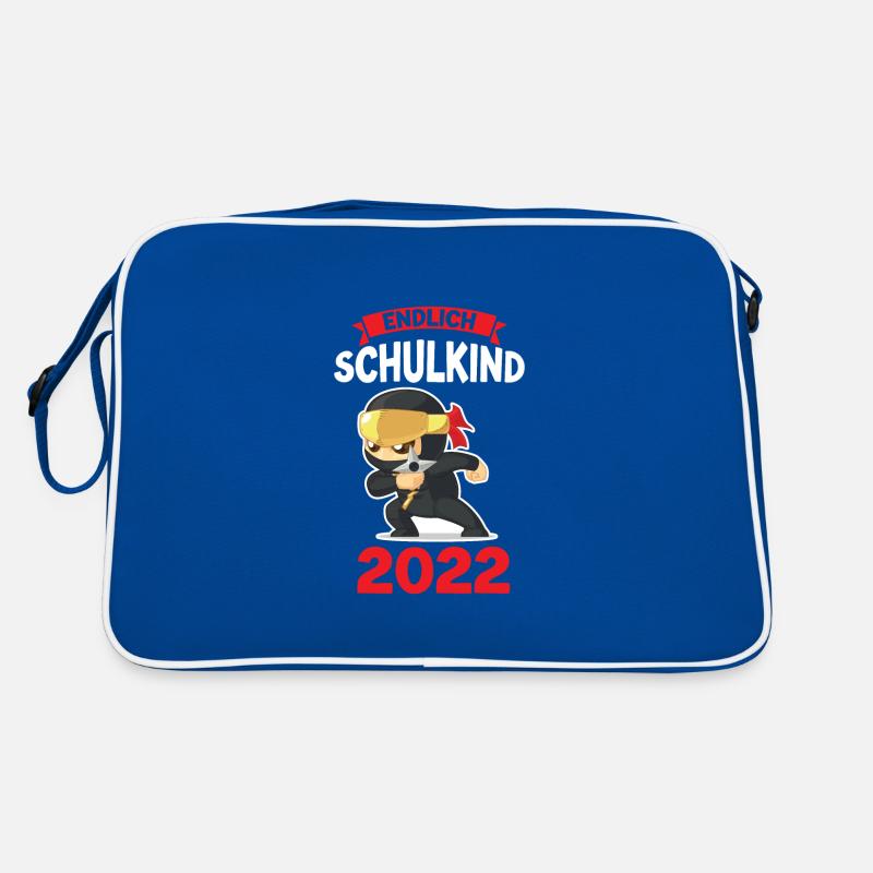 Schulkind 2022 Einschulung Ninja Geschenk Retro Tasche