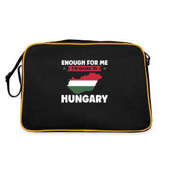 Ungarn ungarische ungarische Flagge Geschenk - Retro Tasche - Schwarz/Gold - Hinten