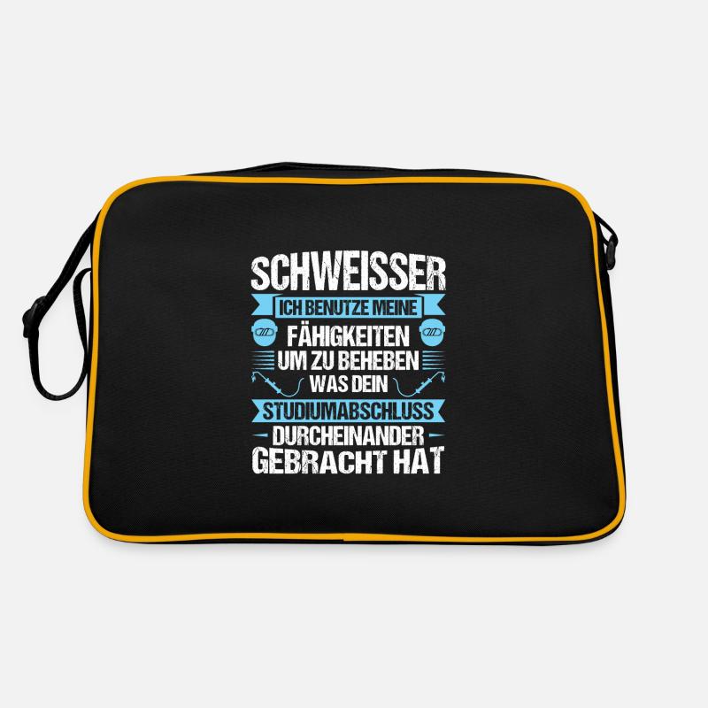 Schweißer Schweißen Schweisser Geschenk Retro Tasche