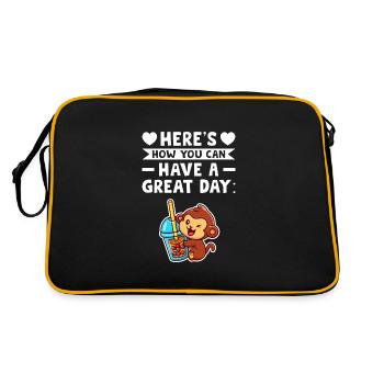 Bubble Tea Bubble Tea Fan Articles Bubble - Retro Bag - black/gold - Back