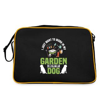 Plantes, jardinage, plantes - Sac Retro - noir/or - Dos